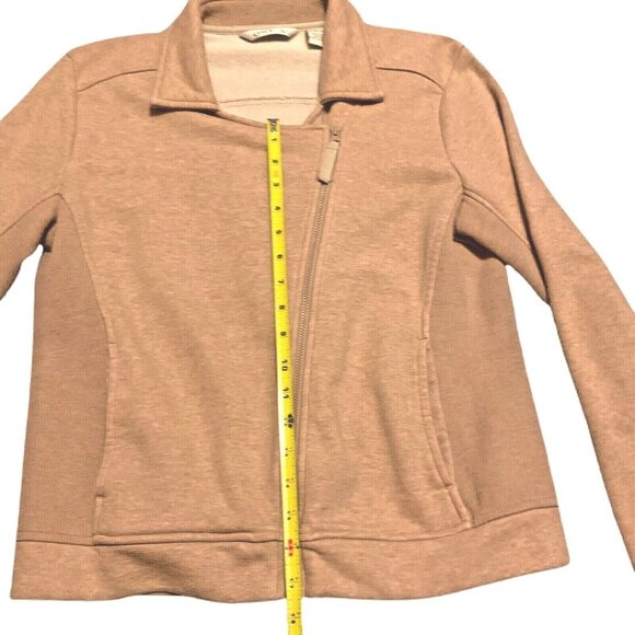ORVIS Jacket Womens S Tan Passport Stylized Asymmetrical Zip Cotton Blend Coat - Picture 4 of 8